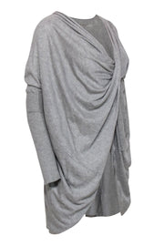 Current Boutique-All Saints - Grey Cowl Neck Tunic-Style Draped Sweater Sz M