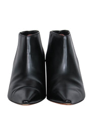 Current Boutique-Altuzarra - Black Leather Pointed Toe Heeled Booties Sz 10