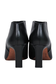Current Boutique-Altuzarra - Black Leather Pointed Toe Heeled Booties Sz 10
