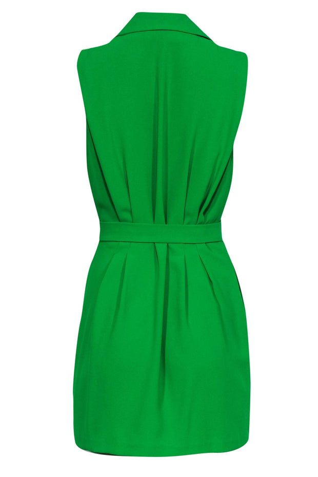 Current Boutique-Amanda Uprichard - Bright Green Blazer-Style Sheath Dress w/ Belt Sz M