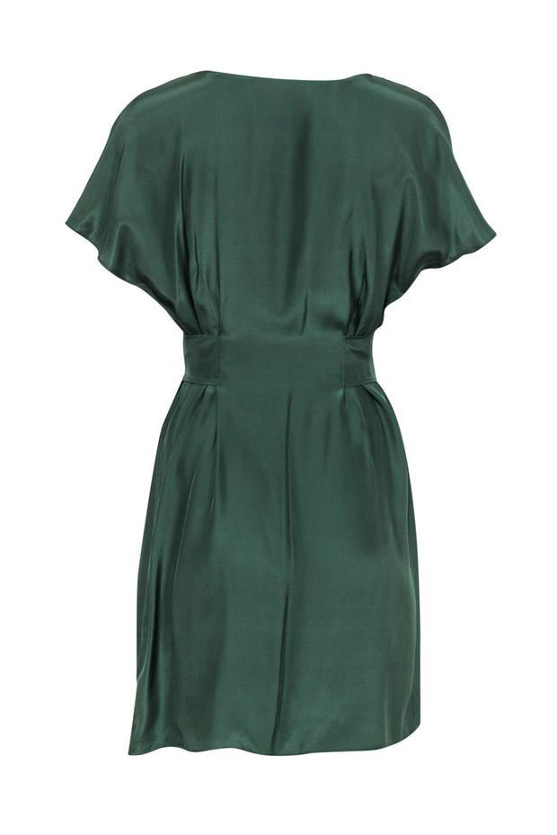 Current Boutique-Amanda Uprichard - Moss Green Silk T-Shirt Shift Dress Sz 6