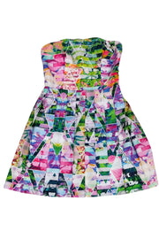 Current Boutique-Amanda Uprichard - Multicolor Printed Pleated Dress Sz S
