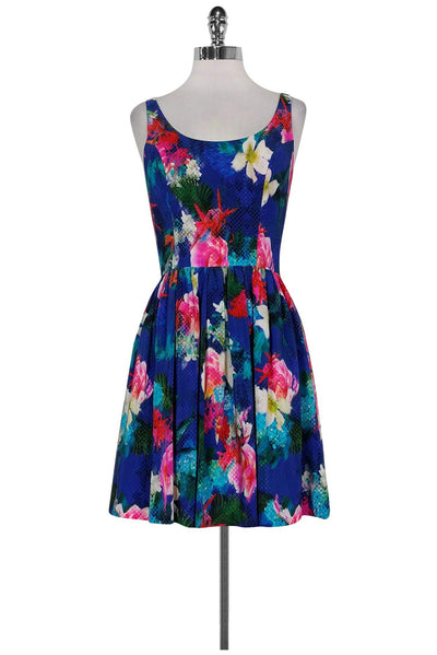 Current Boutique-Amanda Uprichard - Multicolor Tropical Print Dress Sz S