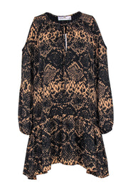 Current Boutique-Amanda Uprichard - Tan & Black Snake Skin Print Dress Sz S