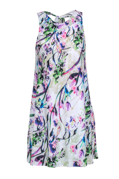 Current Boutique-Amanda Uprichard - White & Multicolor Floral Print Mini Dress Sz M