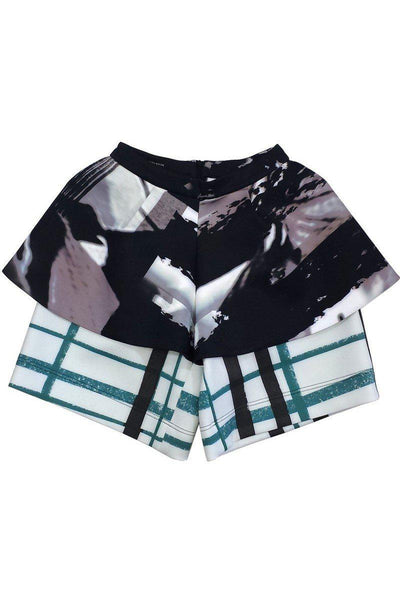 Current Boutique-Angelys Balek - Multicolor Neoprene Structured Shorts Sz 4