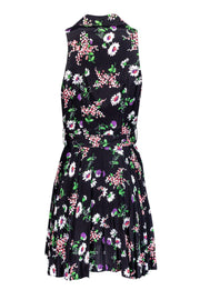 Current Boutique-Anna Sui - Black Floral Sleeveless Dress Sz 6