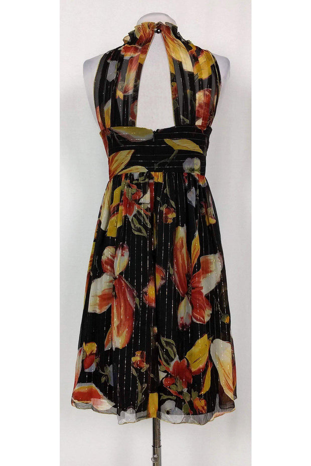 Current Boutique-Anna Sui - Floral Dress w/ Open Back Sz 0