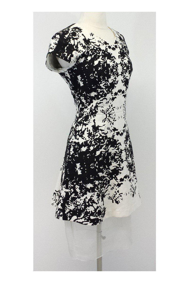 Current Boutique-Annabelle - Linen & Silk Print Dress w/ Tulle Hem Sz 6