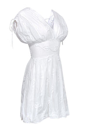 Current Boutique-Anne Fontaine - White Floral Embroidery Cotton Sundress Sz 2