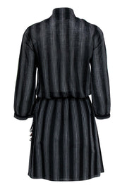 Current Boutique-Annelore - Black Dot Patterned Shirt Dress w/ Wooden Buttons Sz 4