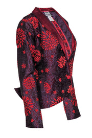 Current Boutique-Anni Kuan - Vintage Purple & Red Embroidered Jacket Sz M