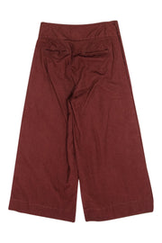 Current Boutique-Anthropologie - Rust Color Wide Leg Pants w/ Buttons Sz 0