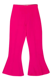 Current Boutique-Antonio Berardi - Hot Pink High Waist Flared Wool Blend Trousers Sz 0