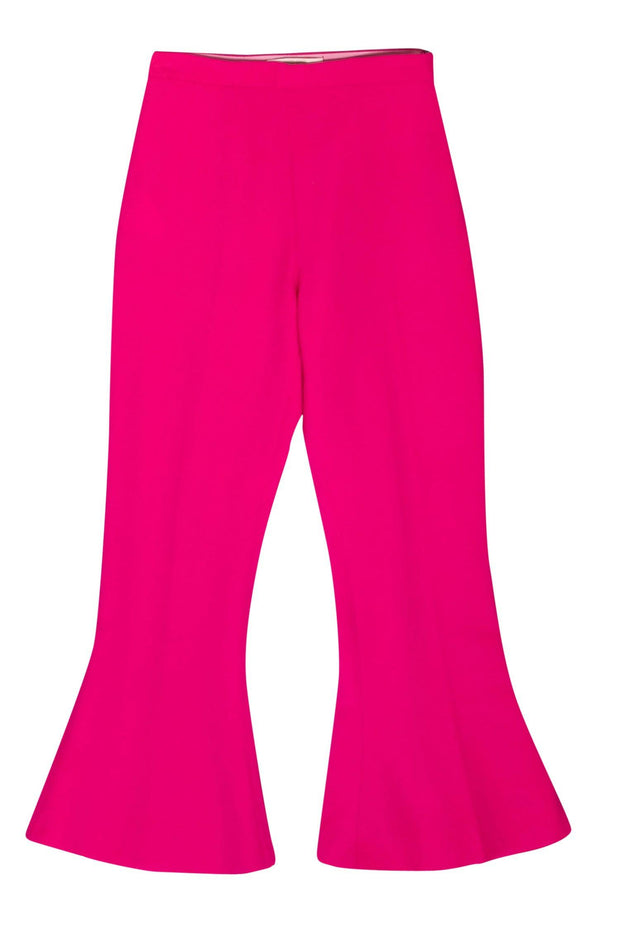 Current Boutique-Antonio Berardi - Hot Pink High Waist Flared Wool Blend Trousers Sz 0