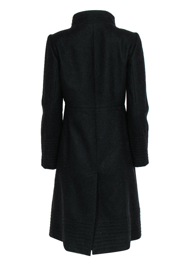 Current Boutique-Antonio Melani - Black Wool Blend Double Breasted Longline Coat Sz 4