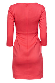 Current Boutique-Antonio Melani - Coral Textured Fitted Three-Quarter Sleeved Dress Sz 0