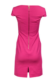 Current Boutique-Antonio Melani - Hot Pink Sheath Dress w/ Lace Paneling Sz 0
