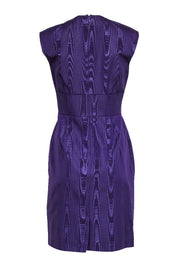 Current Boutique-Antonio Melani - Purple Printed "Gretchen" Sleeveless Fitted Sheath Dress Sz 4