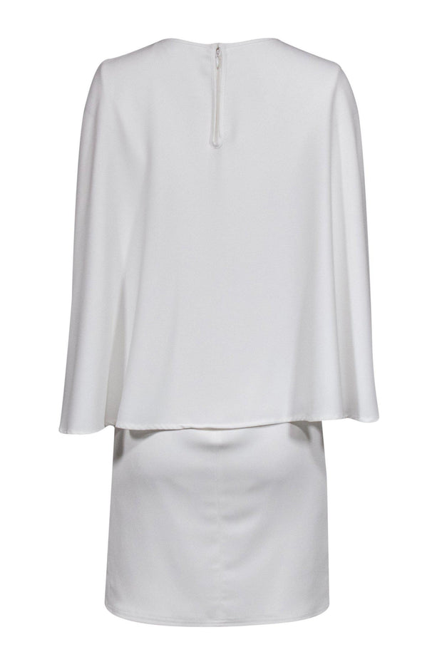 Current Boutique-Antonio Melani - White Caped Shift Dress Sz 0