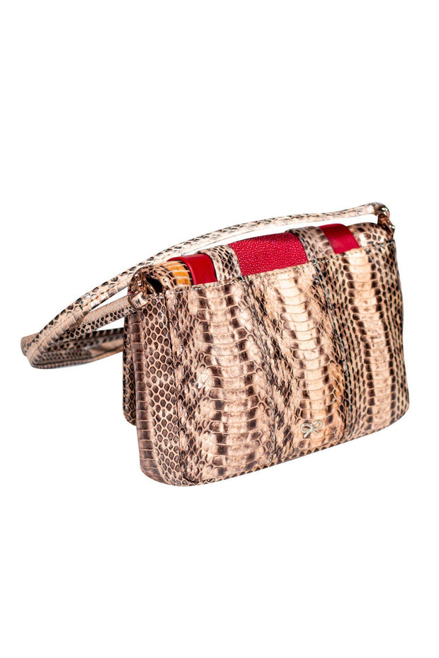 Stunning rare vintage snakeskin handbag and matching coin purse - 1930s  1940s brown-red genuine snakeskin bag with suede leather lining VLV | Snake  skin handbag, Snake skin bag, Bags