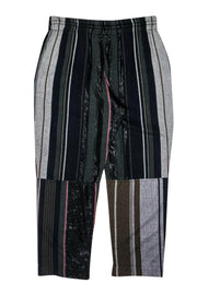Current Boutique-Apiece Apart - Multicolored Striped Drawstring Pants w/ Metallic Trim Sz 4