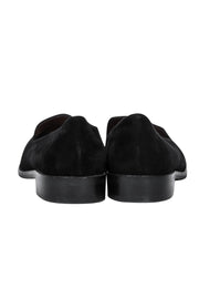 Current Boutique-Aquatalia - Black Suede Pointed Toe Loafers Sz 8