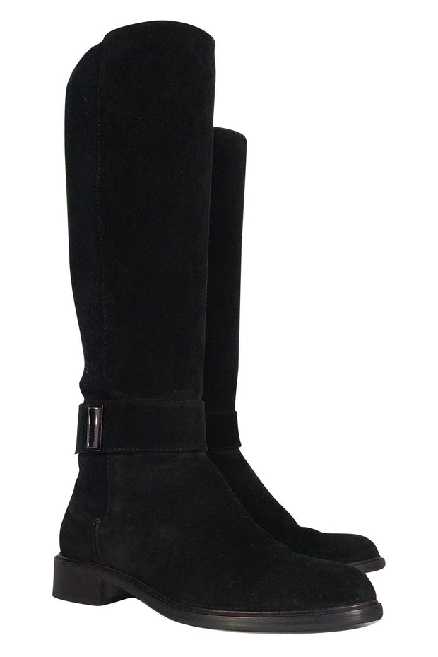 Aquatalia black hot sale suede boots