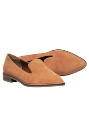 Current Boutique-Aquatalia - Tan Suede Pointed Toe Loafers Sz 7
