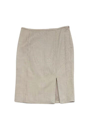 Current Boutique-Armani Collezioni - Beige Wool Pencil Skirt Sz 4