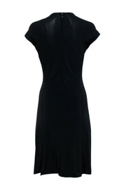 Current Boutique-Armani Collezioni - Black Cap Sleeve Dress w/ Rhinestone Belt Sz 8