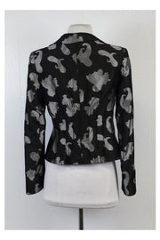 Current Boutique-Armani Collezioni - Black & Grey Brocade Jacket Sz 10