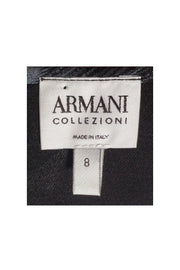 Current Boutique-Armani Collezioni - Black & Grey Spotted Dress Sz 8