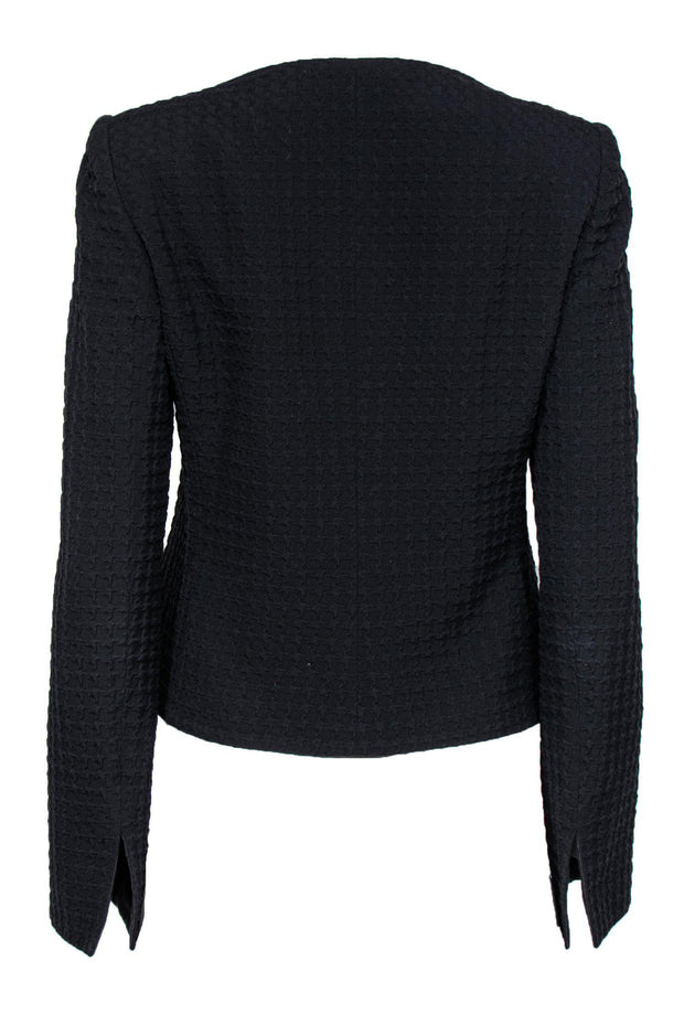 Current Boutique-Armani Collezioni - Black Houndstooth Textured Jacket Sz 8