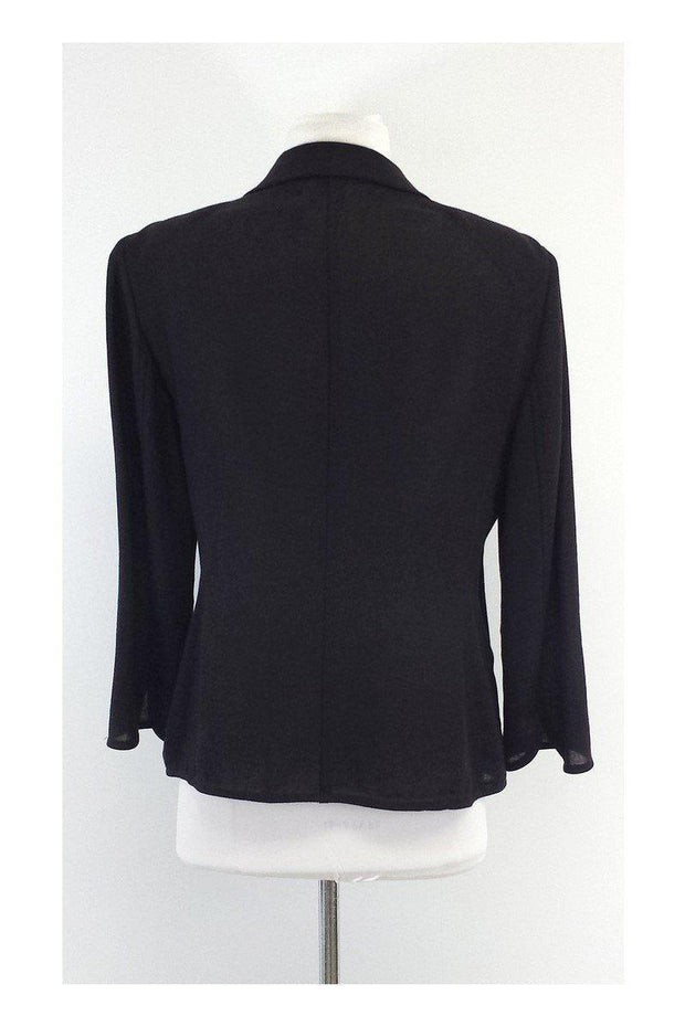 Current Boutique-Armani Collezioni - Black Linen Blazer Sz 10