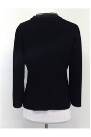 Current Boutique-Armani Collezioni - Black Long Sleeve Pleated Blouse Sz 6