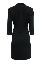 Current Boutique-Armani Collezioni - Black Metallic Pinstripe Suit Dress Sz 6
