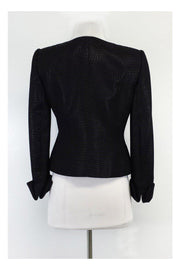 Current Boutique-Armani Collezioni - Black Spotted Cotton Jacket Sz 6