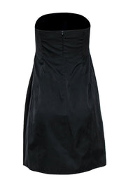 Current Boutique-Armani Collezioni - Black Strapless A-Line Asymmetric Pleated Dress Sz 4