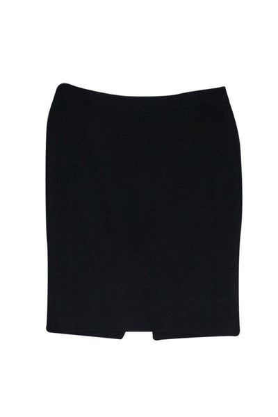 Current Boutique-Armani Collezioni - Black Textured Skirt Sz 10