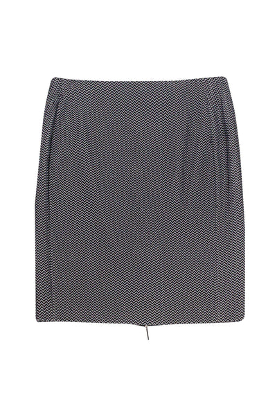 Current Boutique-Armani Collezioni - Black & White Chevron Pencil Skirt Sz 8