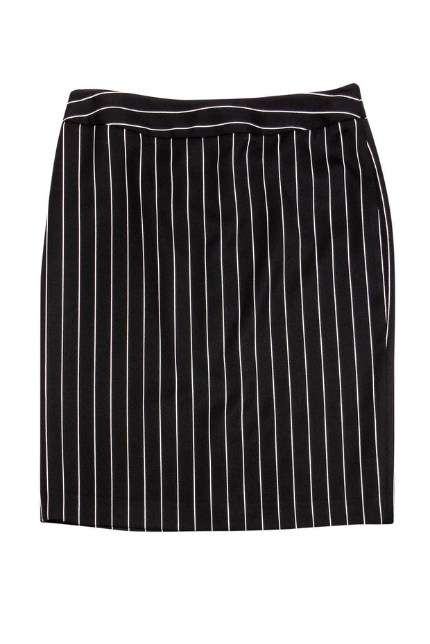 Current Boutique-Armani Collezioni - Black & White Pinstripe Skirt Sz 8