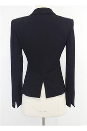 Current Boutique-Armani Collezioni - Black Wool Blend Blazer Sz 2