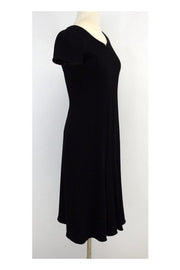 Current Boutique-Armani Collezioni - Black Wool Blend Textured Dress Sz 8