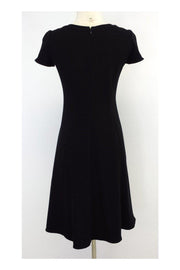 Current Boutique-Armani Collezioni - Black Wool Blend Textured Dress Sz 8
