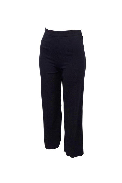 Current Boutique-Armani Collezioni - Black Wool Blend Trousers Sz 2