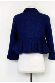 Current Boutique-Armani Collezioni - Blue & Black Wool Blend Jacket Sz 6