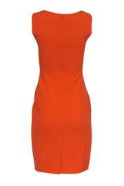 Current Boutique-Armani Collezioni - Bright Orange Textured Wool Sheath Dress Sz 2
