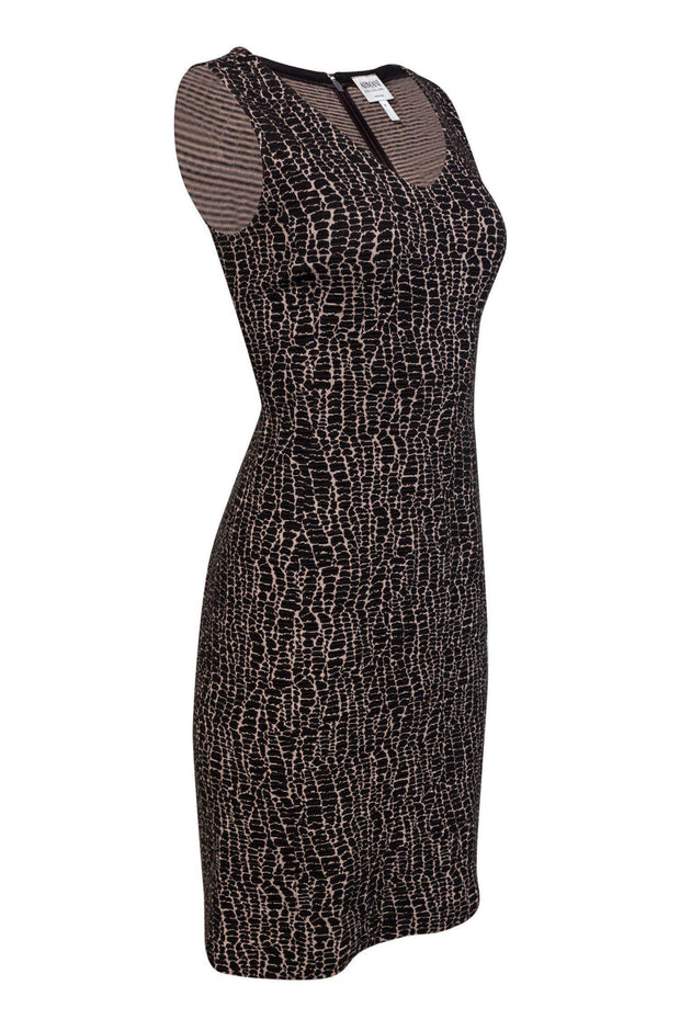 Current Boutique-Armani Collezioni - Brown Animal Print Knit Tank Dress Sz 6