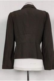 Current Boutique-Armani Collezioni - Brown Linen & Silk Blazer Sz 10